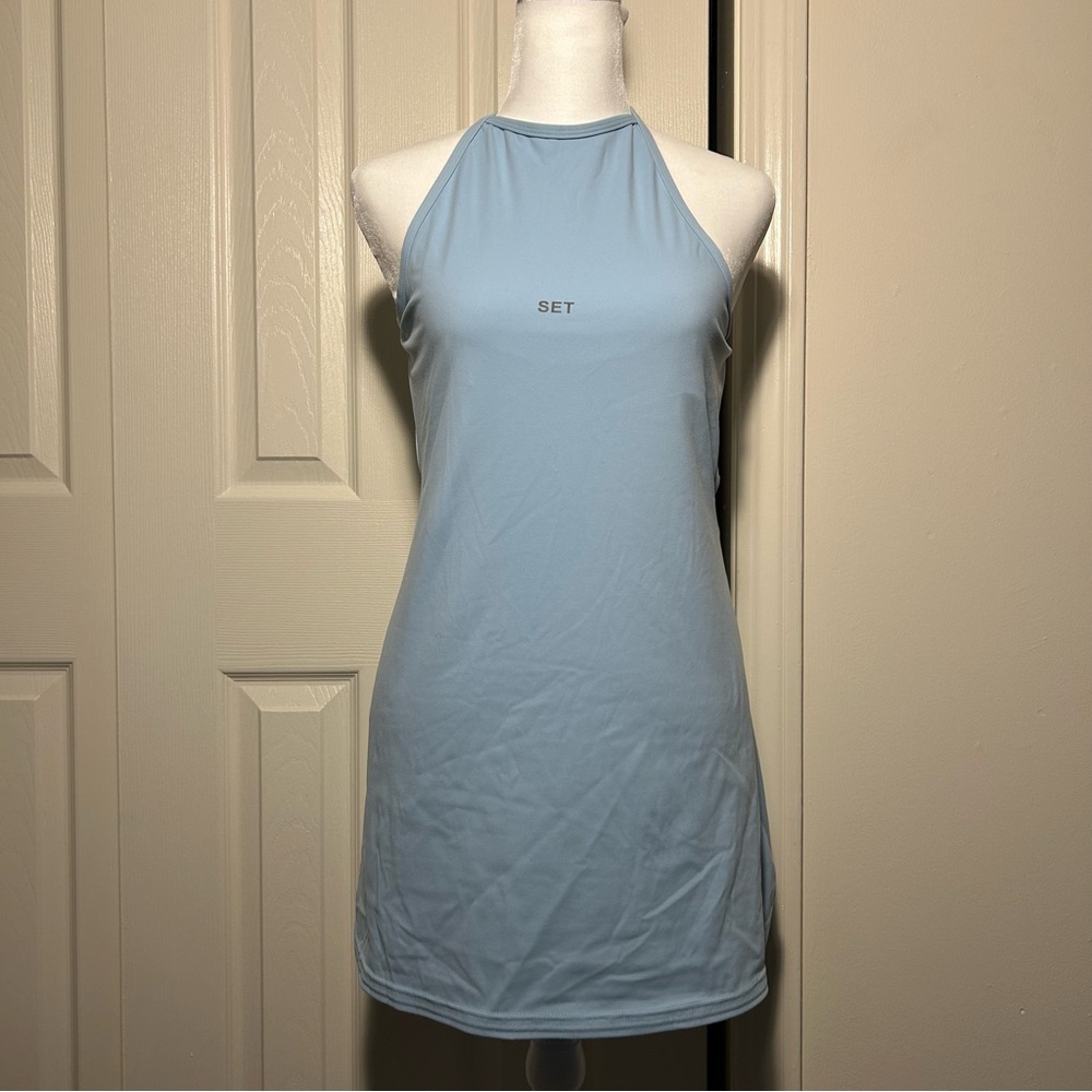 SET Active Blue Halter Mini Dress